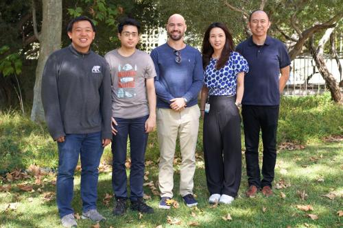 Members of the Luo lab and study authors (from left to right) Terence Li, Joseph Galasso, Matthew Heffel, Yi Zhang and Chongyuan Luo.