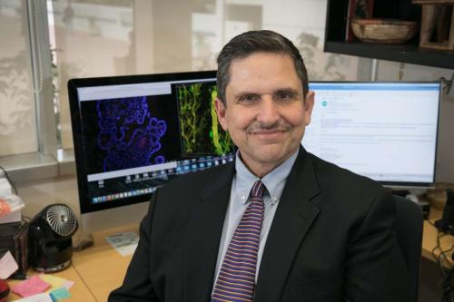 A photo us Martín G. Martín, MD in a UCLA office.