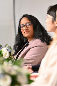 UCLA researcher Aparna Bhaduri during a panel event.