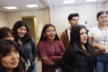High School Students receiving a tour of UCLA STEM Cell Labs
