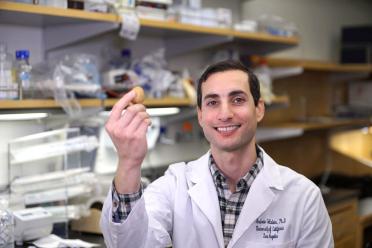 Andrew Goldstein photographed in a UCLA lab. 