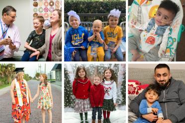 A collage featuring five of the children who received treatment in a gene therapy clinical trial co-led by UCLA.