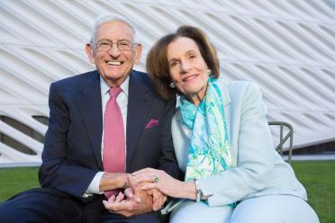 Portrait of Elie and Edythe Broad, seated together and holding hands Eli and Edythe Broad | Courtesy of The Eli and Edythe Broad Foundation
