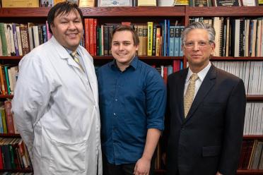 (From left) Dr. Steven Jonas, Jason Belling and Paul Weiss of UCLA