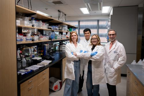 Dr. Antoni Ribas with three members of his research team at UCLA