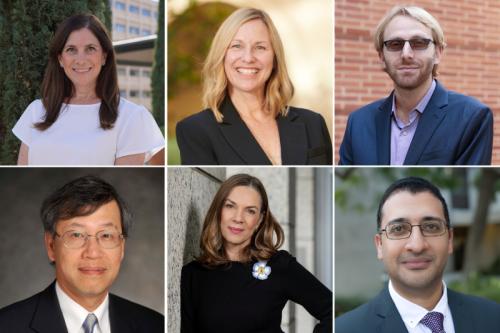 Six part photo collage featuring headshots from UCLA, USC and Caltech scientists. 