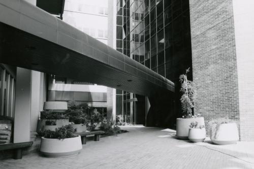 Exterior shot of the Factor Building at UCLA.