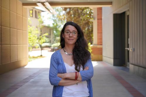 Cristina Puig-Saus smiles for a photograph.