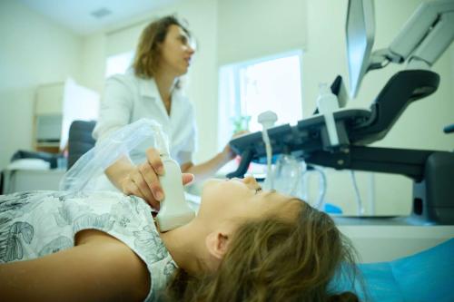 Doctor with a pediatric patient.