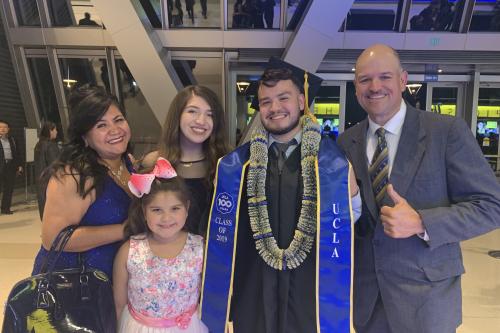 Carlos Galván family photo on graduation day