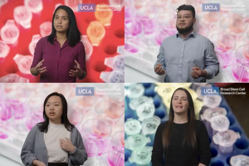 The graduate students, post-docs and clinical fellows in the UCLA Broad Stem Cell Research Center Stem Cell Training Program were challenged to explain their research in one minute.