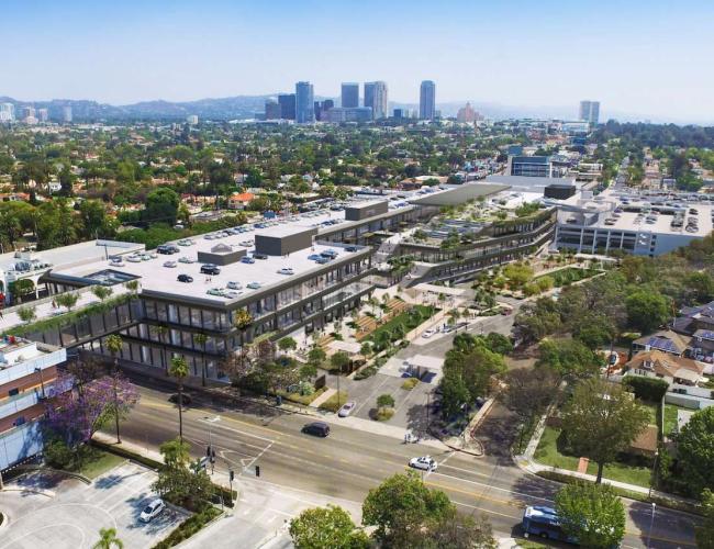An aerial shot of the UCLA Research Park and the California Institute of Immunology and Immunotherapy