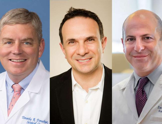 Drs. Timothy Donahue, Caius Radu and Zev Wainberg of UCLA