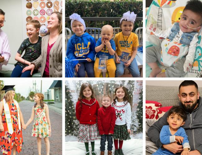 A collage featuring five of the children who received treatment in a gene therapy clinical trial co-led by UCLA.