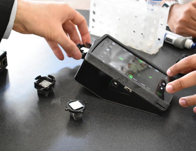 An image of an AI-enabled technology that could lead to single-tier Lyme disease testing with faster results