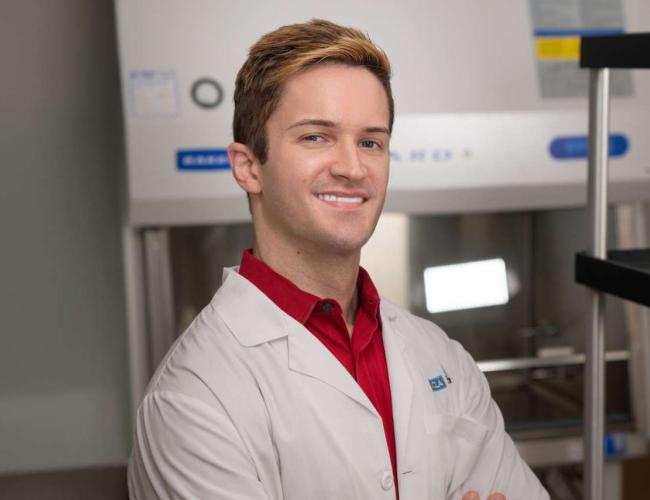 Physician-scientist Theodore Scott Nowicki, MD, PhD. smiles for a photo 