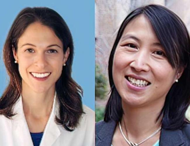 Two photos featuring Dr. Melissa Lechner on the left and Dr. Maureen Su on the right 