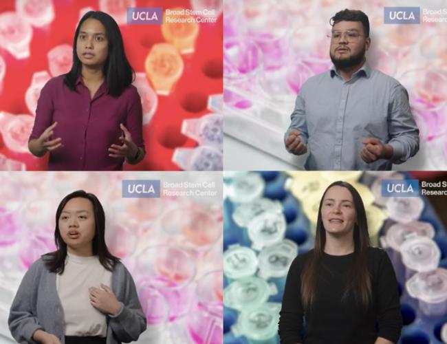 The graduate students, post-docs and clinical fellows in the UCLA Broad Stem Cell Research Center Stem Cell Training Program were challenged to explain their research in one minute.