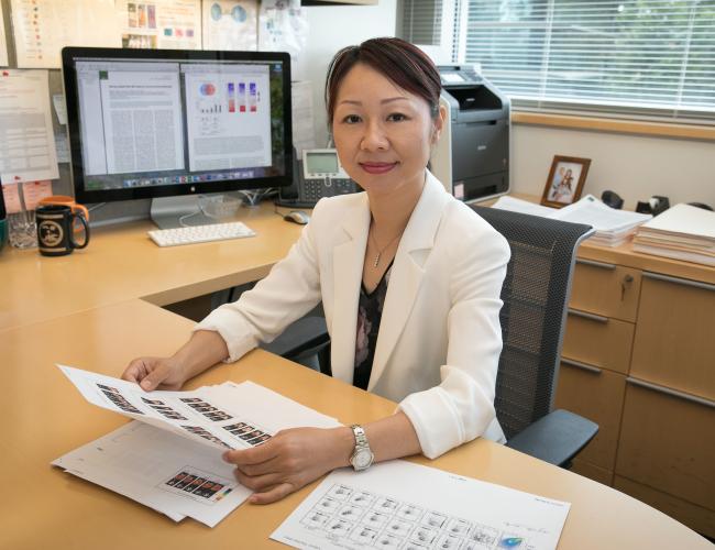 Photograph of Lili Yang, PhD at desk