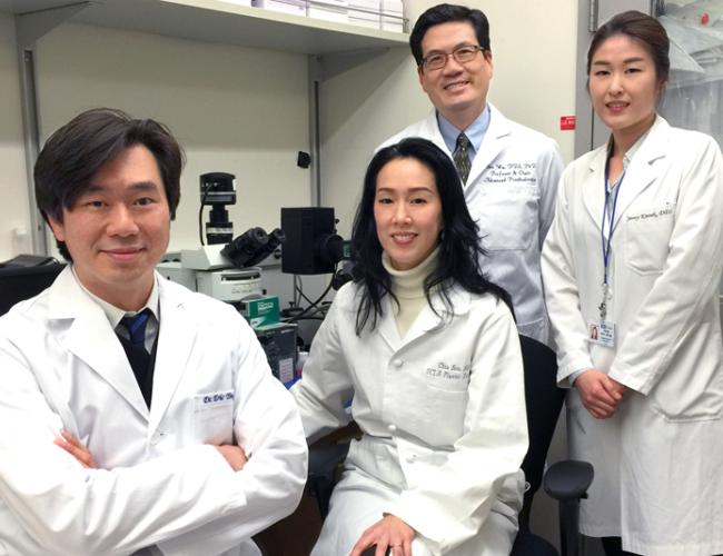 The UCLA NELL-1 research team, left to right: Kang Ting, Chia Soo, Ben Wu and Jin Hee Kwak