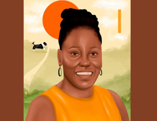 Illustration of UCLA research scientist Tayo Ikotun, Ph.D. 