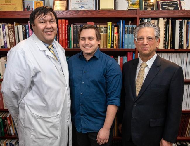 (From left) Dr. Steven Jonas, Jason Belling and Paul Weiss of UCLA