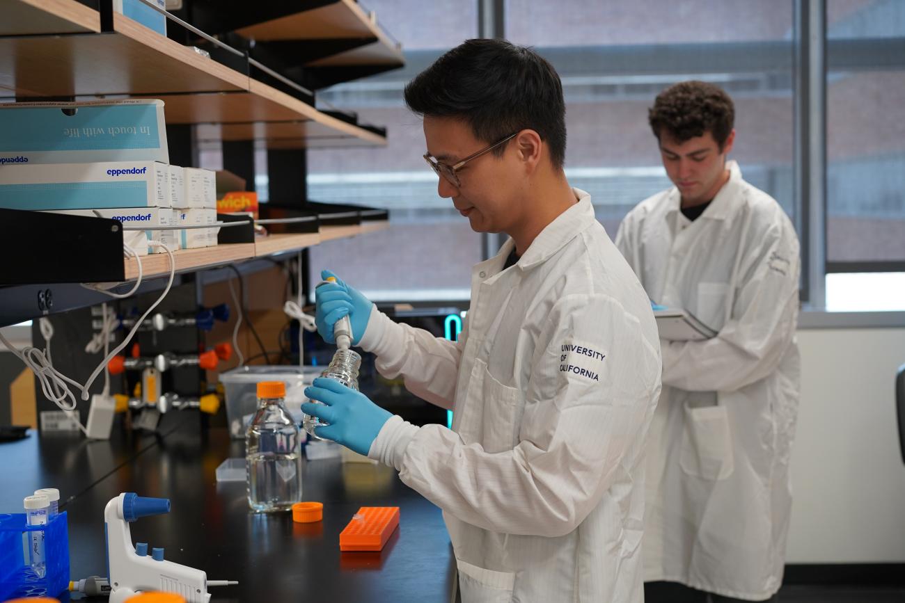 Dr. Chen Yuan Kam working in his laboratory.