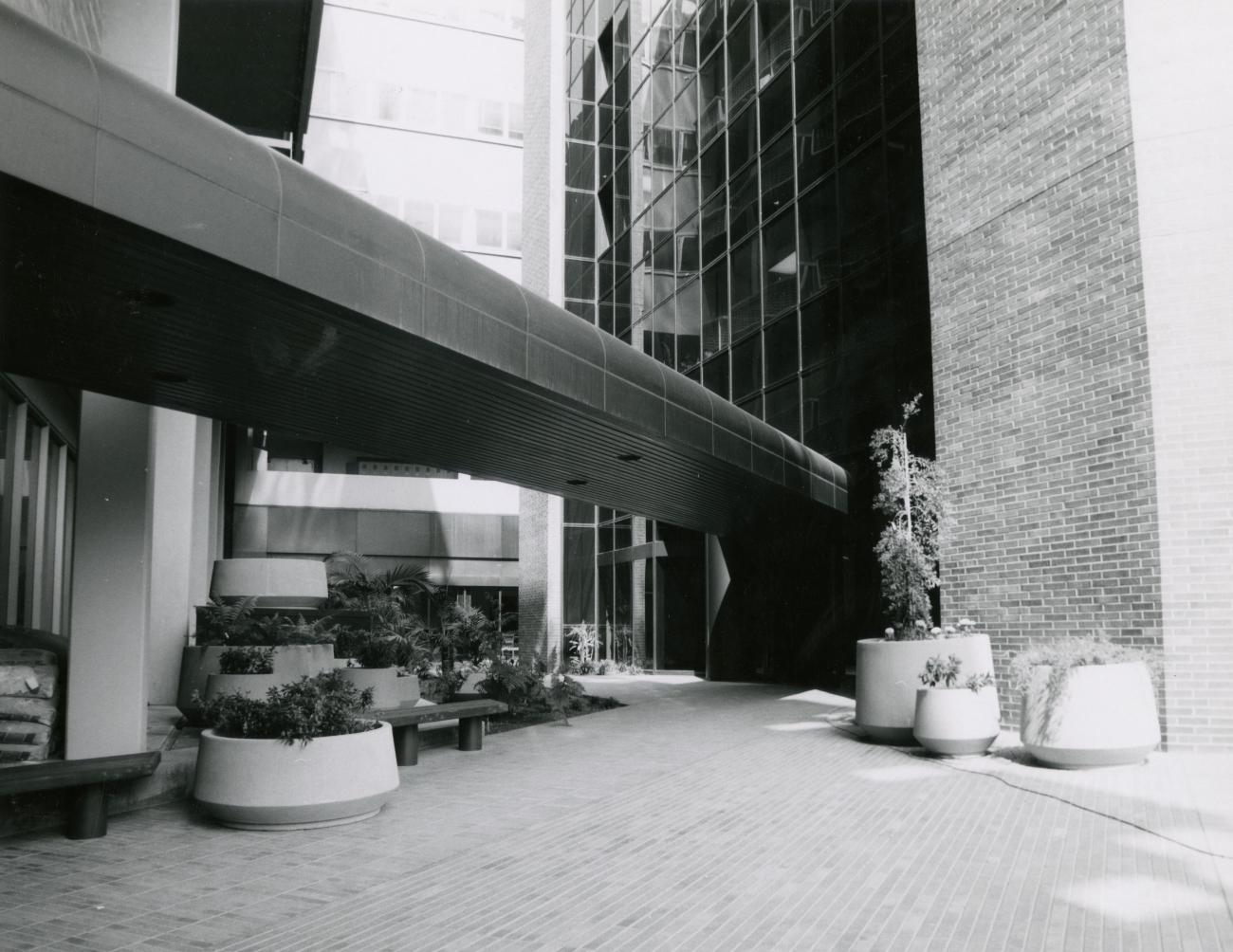 Exterior shot of the Factor Building at UCLA.