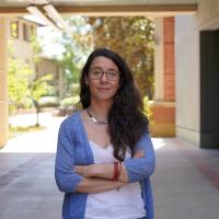 Cristina Puig-Saus smiles for a photograph.