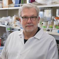 John Adams in the lab.