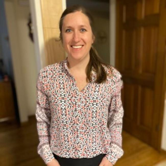 Patterson, Michaela smiles for a photograph.