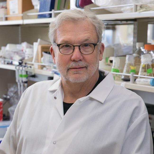 John Adams in the lab.